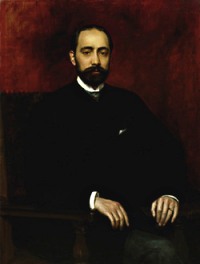 Retrato de Policarpo Sanz. F.E. Bertier. Óleo sobre lenzo. 1888